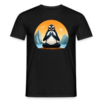 Pingouin Yogi - T-shirt homme - noir - Devant - AI Model Male 178 light (178cm)