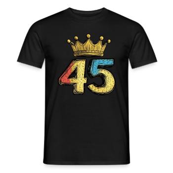 Couronne à 45 chiffres - T-shirt homme - noir - Devant - AI Model Male 178 light (178cm)