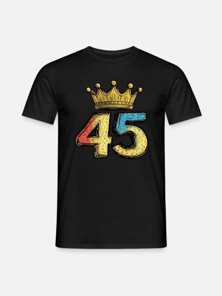 45 Number Crown - Men's T-Shirt - black