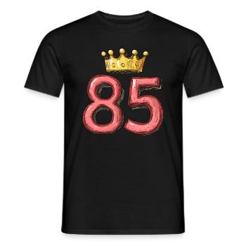 85 Number Crown - Men's T-Shirt - black - Front - AI Model Male 178 light (178cm)