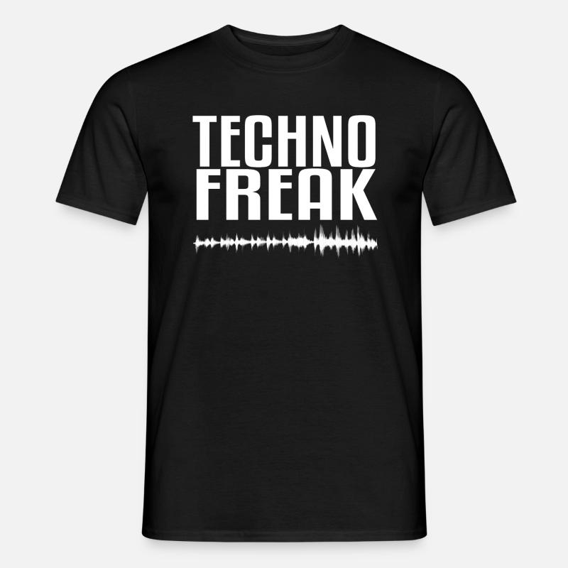 Techno Freak Geschenk - Männer T-Shirt - Schwarz