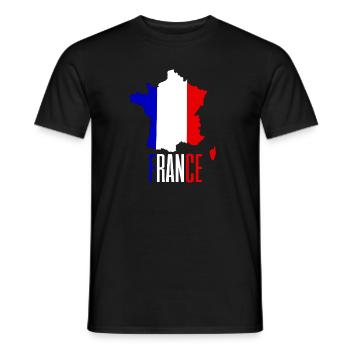 France - cadeau France - T-shirt homme - noir - Devant - AI Model Male 178 light (178cm)