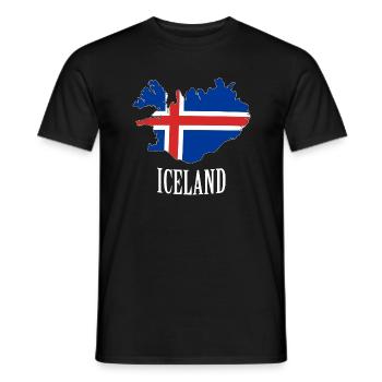 Iceland - Männer T-Shirt - Schwarz - Vorne - AI Model Male 178 light (178cm)