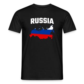 RUSSIA - Men's T-Shirt - black - Front - AI Model Male 178 light (178cm)