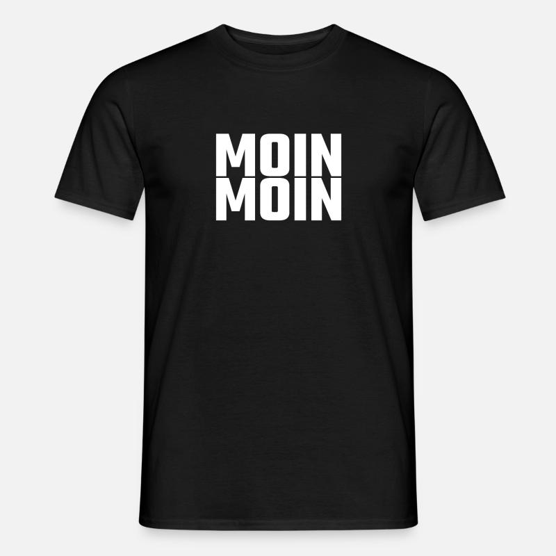 Moin Moin - Männer T-Shirt - Schwarz