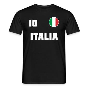 Italie 2021 Football - T-shirt homme - noir - Devant - AI Model Male 178 light (178cm)