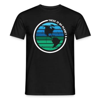 there is no planet b - T-shirt homme - noir - Devant - AI Model Male 178 light (178cm)