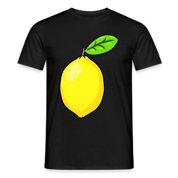 Lemon sour emotion feelings fruit lemons - Men's T-Shirt - black - Front - AI Model Male 178 light (178cm)