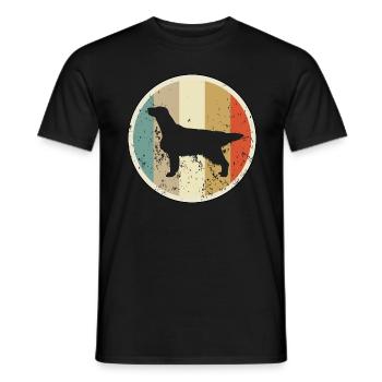 Flat Coated Retriever - Männer T-Shirt - Schwarz - Vorne - AI Model Male 178 light (178cm)