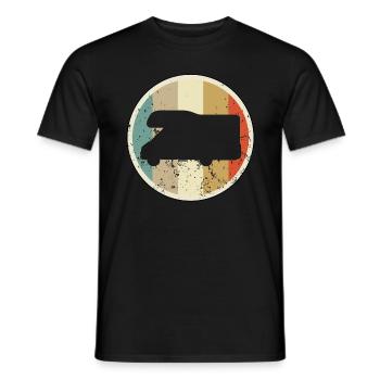 Wohnmobil Camping - Männer T-Shirt - Schwarz - Vorne - AI Model Male 178 light (178cm)