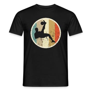 Fallrückzieher Fussball - Männer T-Shirt - Schwarz - Vorne - AI Model Male 178 light (178cm)