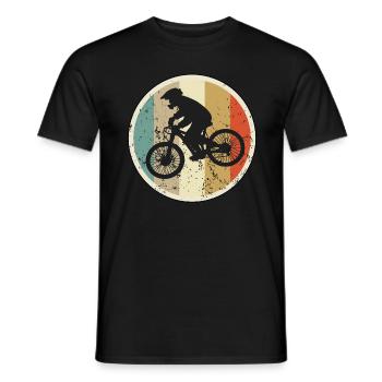 Downhill Mountainbike Radsport - Männer T-Shirt - Schwarz - Vorne - AI Model Male 178 light (178cm)