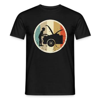 KFZ Mechaniker Schrauber Mechatroniker Werkstatt - Männer T-Shirt - Schwarz - Vorne - AI Model Male 178 light (178cm)