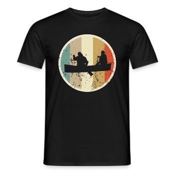 Zweierkajak Kayak Kajakfahren Paddelboot Kanusport - Männer T-Shirt - Schwarz - Vorne - AI Model Male 178 light (178cm)