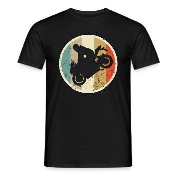 Motorradfahrer Motorradfahren Motorbike - Männer T-Shirt - Schwarz - Vorne - AI Model Male 178 light (178cm)