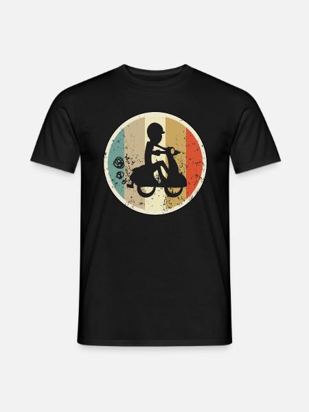 Mopedfahrer Motorrollerfahrer Moped Motorroller - Männer T-Shirt - Schwarz