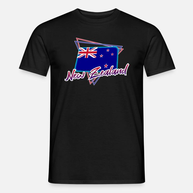 Neuseeland - Männer T-Shirt - Schwarz