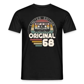Vintage 1968 Retro Vintage Birthday Gift - Men's T-Shirt - black - Front - AI Model Male 178 light (178cm)