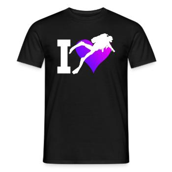 Diving Scuba Taucher Taucher Diver Free Dive - Men's T-Shirt - black - Front - AI Model Male 178 light (178cm)