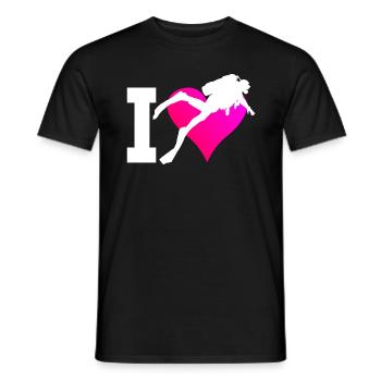 Plongeur Plongeur Plongeur Plongeurs Plongée Dames - T-shirt homme - noir - Devant - AI Model Male 178 light (178cm)