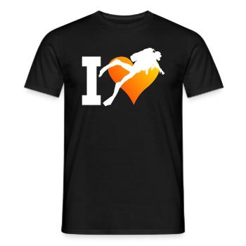 Scuba Diving Free Dive Diving Divers - Men's T-Shirt - black - Front - AI Model Male 178 light (178cm)