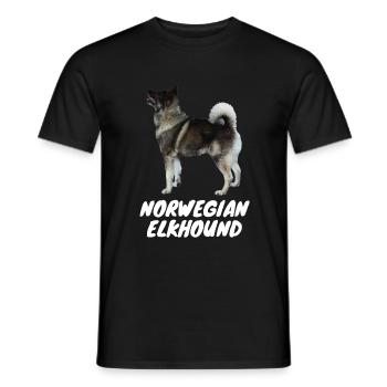 Gray Norwegian DeerHound - Men's T-Shirt - black - Front - AI Model Male 178 light (178cm)