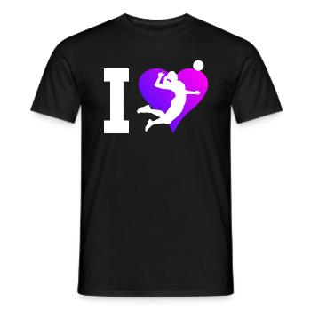 Volleyball Volleyball féminin Hommes - T-shirt homme - noir - Devant - AI Model Male 178 light (178cm)