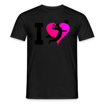 Herren Damen Volleyballer Volleyballspieler - Männer T-Shirt - Schwarz - Vorne - AI Model Male 178 light (178cm)