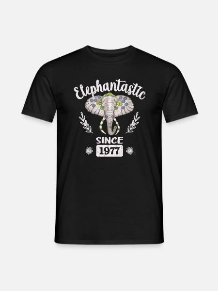 elephantastic since 1977 - Men's T-Shirt - black