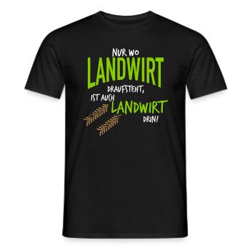 Nur wo Landwirt draufsteht ist auch Landwirt drin - Männer T-Shirt - Schwarz - Vorne - AI Model Male 178 light (178cm)