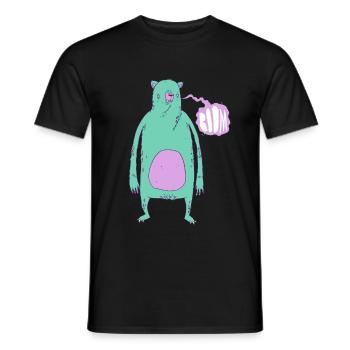 Boom Bear Green - T-shirt homme - noir - Devant - AI Model Male 178 light (178cm)