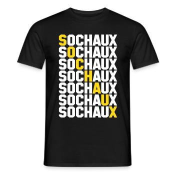 Sochaux Gitter - Männer T-Shirt - Schwarz - Vorne - AI Model Male 178 light (178cm)