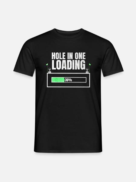 Hole in one Golf Geschenk - Männer T-Shirt - Schwarz