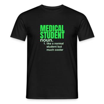 Medical student gift - Men's T-Shirt - black - Front - AI Model Male 178 light (178cm)