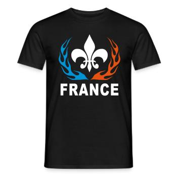 France Lys 01 - T-shirt homme - noir - Devant - AI Model Male 178 light (178cm)