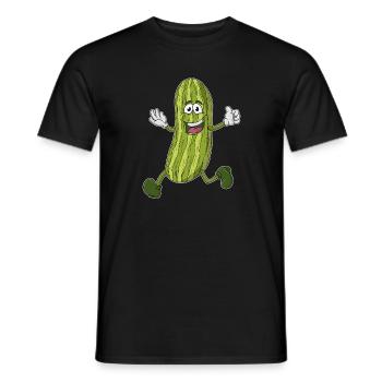 Courir le concombre - T-shirt homme - noir - Devant - AI Model Male 178 light (178cm)