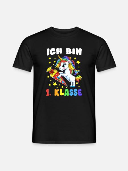 Schulkind 2020 Einhorn Unicorn Einschulung Schule - Männer T-Shirt - Schwarz