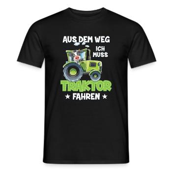 Schulkind 2020 Traktor Junge Mädchen Trecker Einsc - Männer T-Shirt - Schwarz - Vorne - AI Model Male 178 light (178cm)