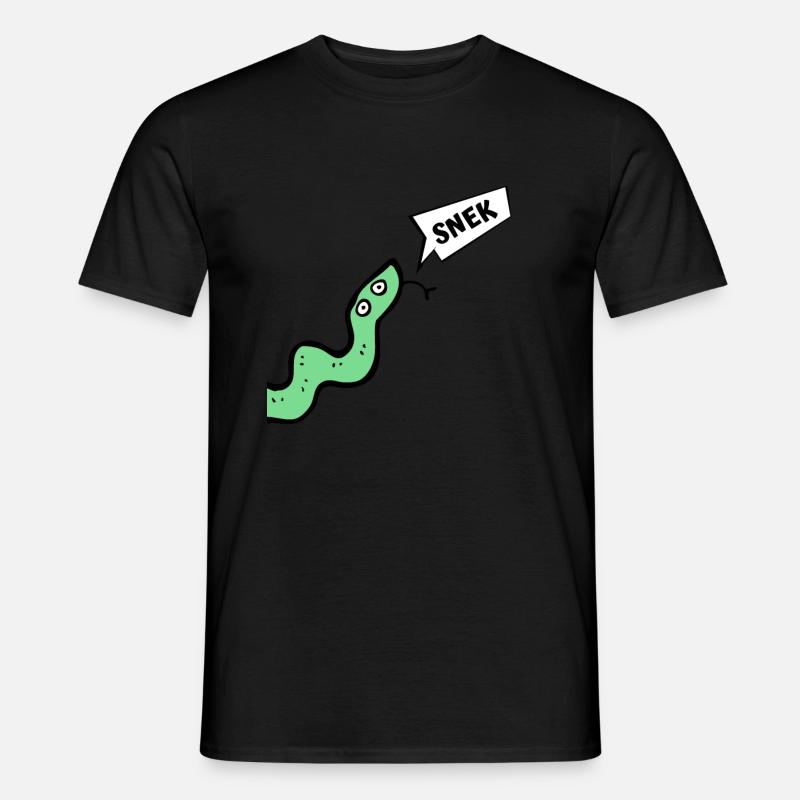 Funny - Snek - Männer T-Shirt - Schwarz