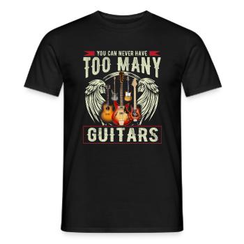 Lustiger Gitarren Spruch Gitarrenspieler Musiker G - Männer T-Shirt - Schwarz - Vorne - AI Model Male 178 light (178cm)
