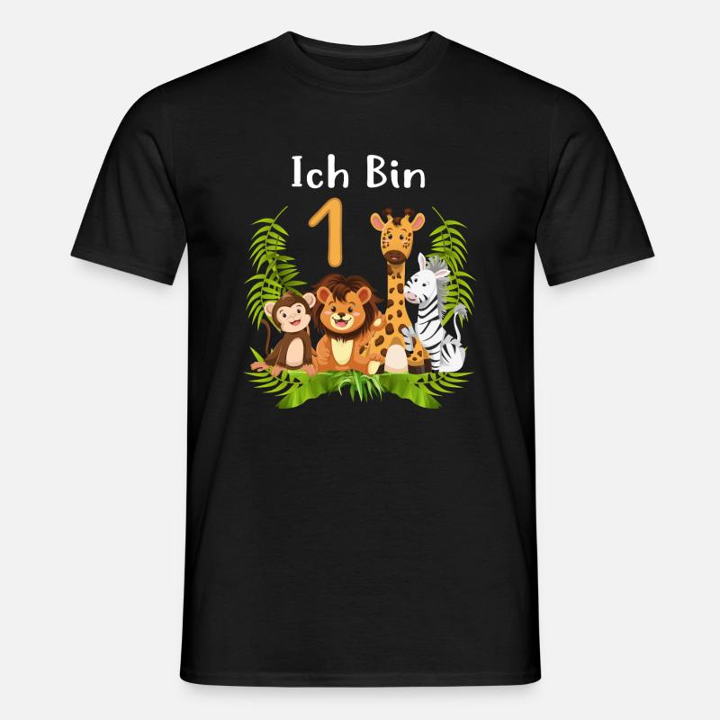 1. Geburtstag Erster Kindergeburtstag Mädchen Dsch - Männer T-Shirt - Schwarz