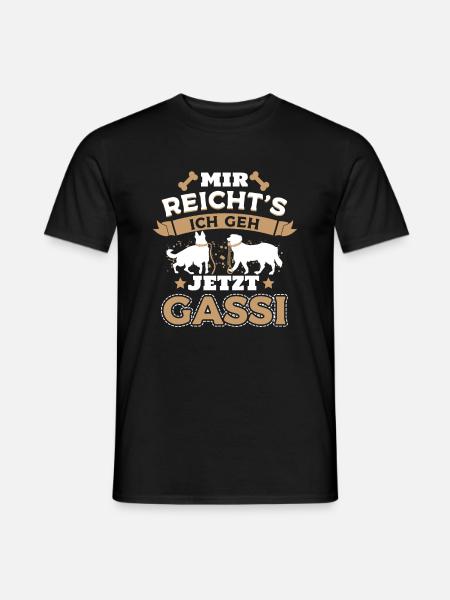 Mir Reicht's Ich geh jetzt Gassi Spruch für Herrch - Männer T-Shirt - Schwarz