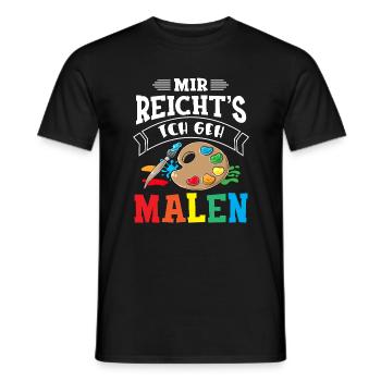 Mir Reicht's Ich geh Malen Lustiger Maler Spruch K - Männer T-Shirt - Schwarz - Vorne - AI Model Male 178 light (178cm)