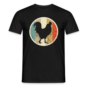 Hahn Gockel Geflügel - Männer T-Shirt - Schwarz - Vorne - AI Model Male 178 light (178cm)