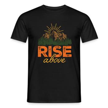 S’élever au-dessus - T-shirt homme - noir - Devant - AI Model Male 178 light (178cm)