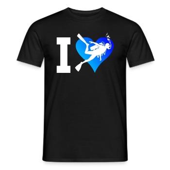 Free Dive Diving Diver Scuba Diver Scuba Diver - Men's T-Shirt - black - Front - AI Model Male 178 light (178cm)