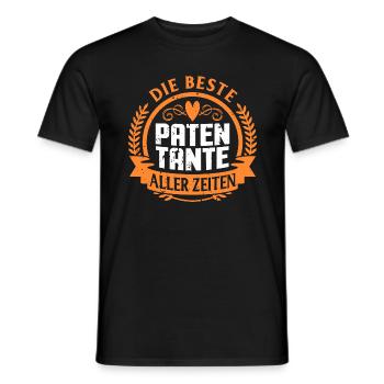 Die beste Patentante aller Zeiten - Männer T-Shirt - Schwarz - Vorne - AI Model Male 178 light (178cm)