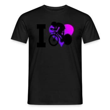Road Cycling Women's Road Bike Road Bike Road Cycling - Men's T-Shirt - black - Front - AI Model Male 178 light (178cm)