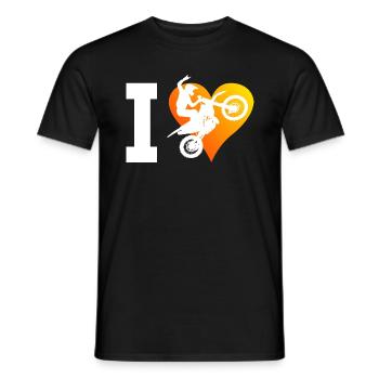 Motocross Supermoto Damen Freestyle Motocross - Männer T-Shirt - Schwarz - Vorne - AI Model Male 178 light (178cm)