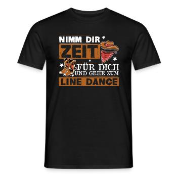 Line Dance Linedancer Nimm dir Zeit für dich - Männer T-Shirt - Schwarz - Vorne - AI Model Male 178 light (178cm)